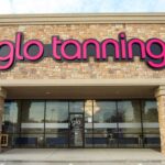 Dallas store front view glo tanning saloon.
