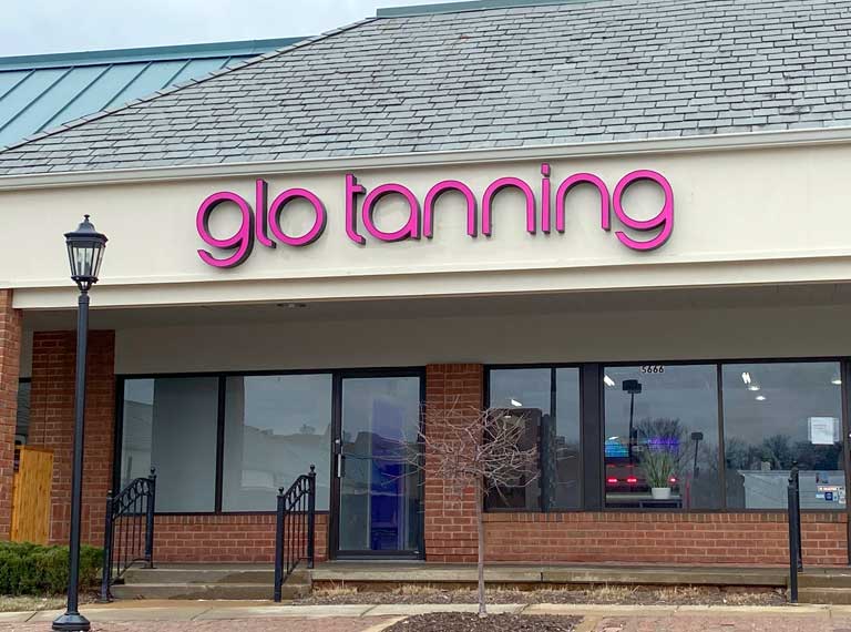 Oakville glo tanning front view location.