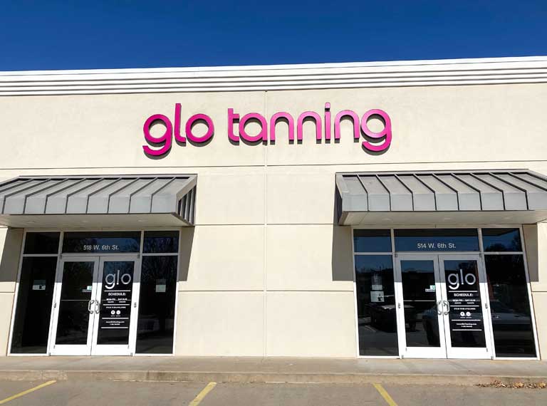 Stillwater glo tanning front view.
