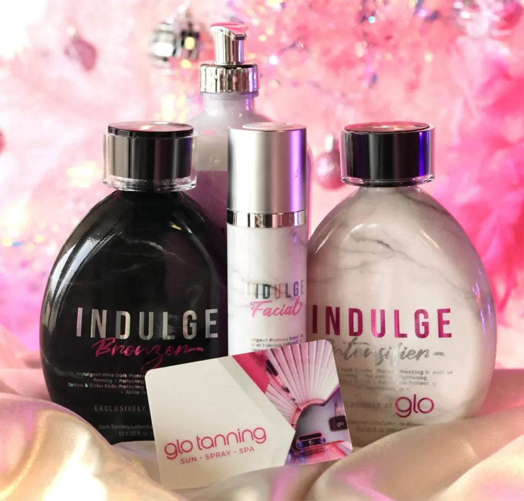 Multiple Glo Tanning products.