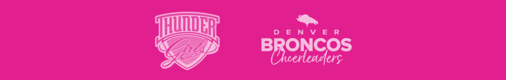 Denver broncos and thunder girls logos.